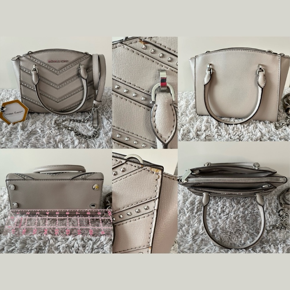 Gray Studded Michael Kors purse